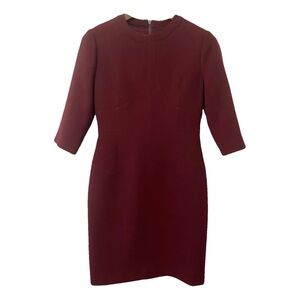 TOCCIN WOOL MINI DRESS Burgundy Size 2